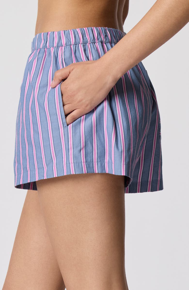 Florence by Mills Classic Cotton Blend Boxer Shorts, Alternate, color, Blue Pink Stripe