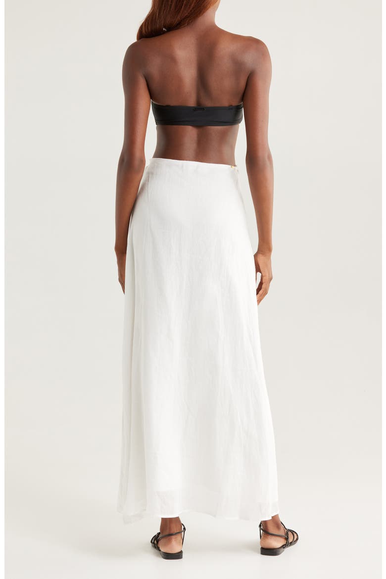 Lia Line Midi Cover-up Wrap Skirt, Alternate, color, IVORY