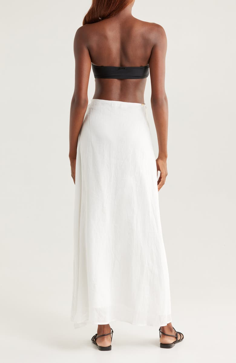 BOAMAR Lia Line Midi Cover-up Wrap Skirt, Alternate, color, Ivory