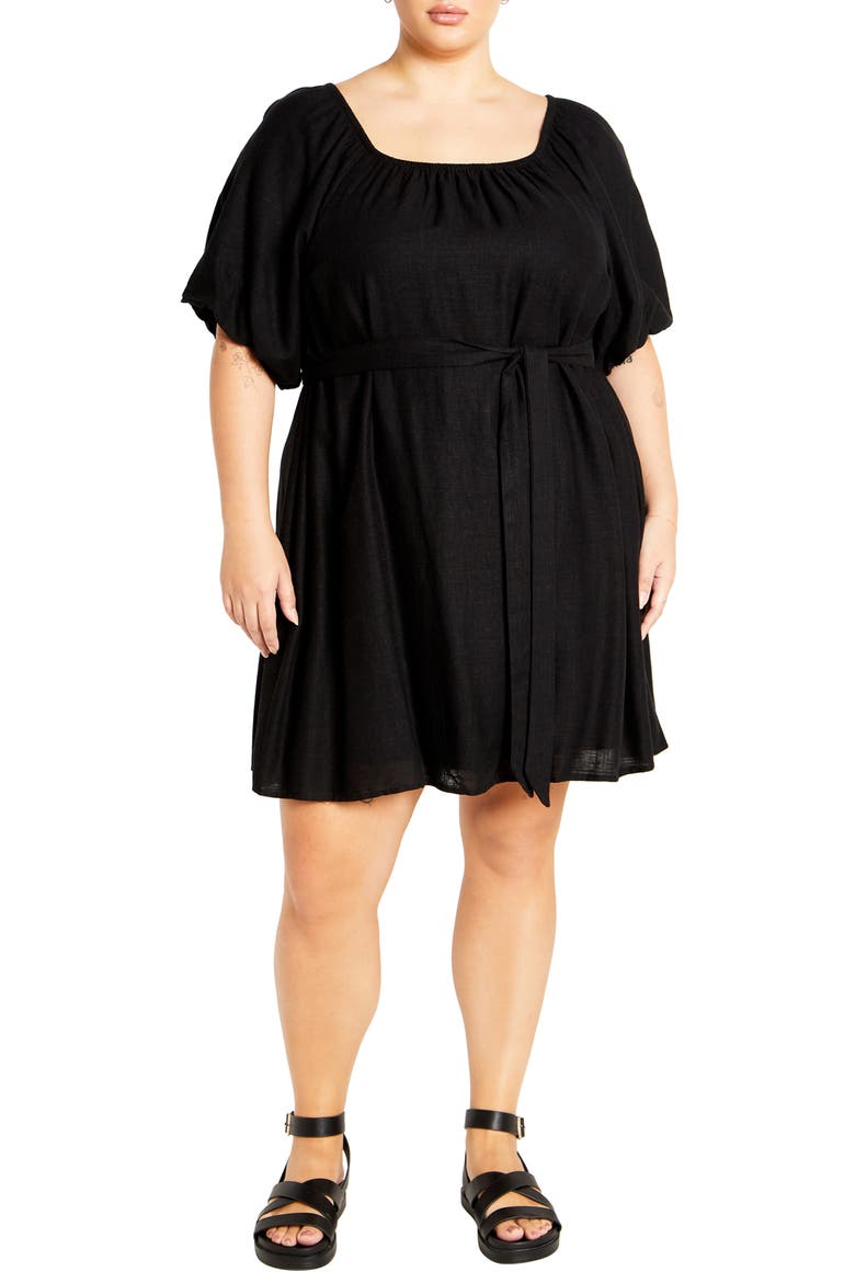Uptown Minidress, Main, color, BLACK
