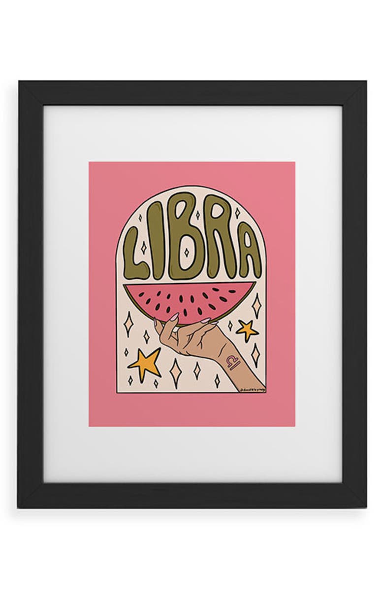 Deny Designs Libra Watermelon Framed Wall Art, Main, color, 
