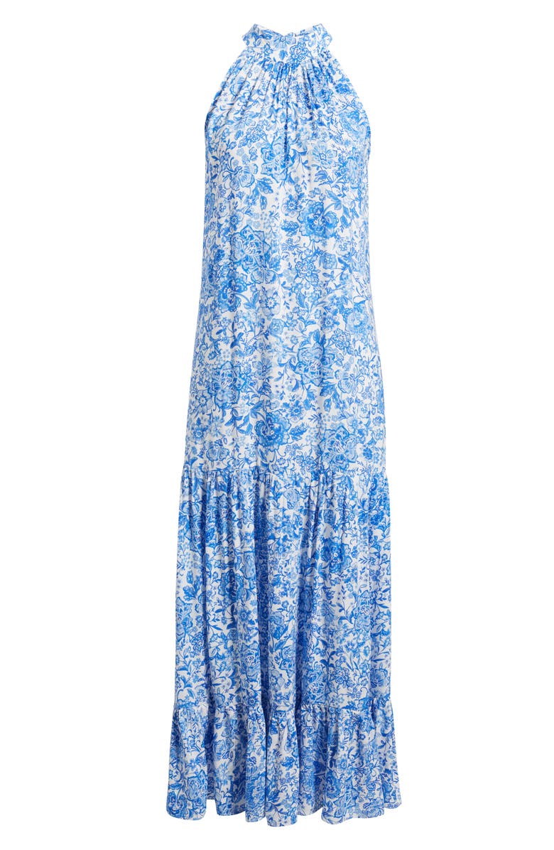 Vince Camuto Sleeveless Halter Neck Midi Dress, Alternate, color, 