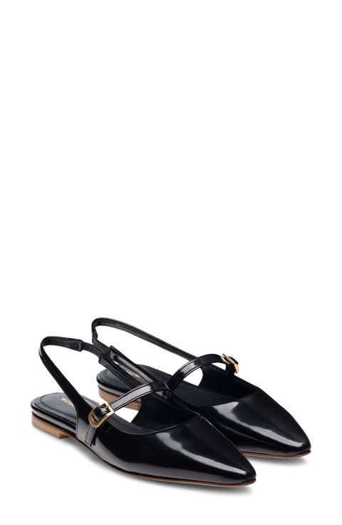 Stasia Slingback Pointed Toe Flat (Women)