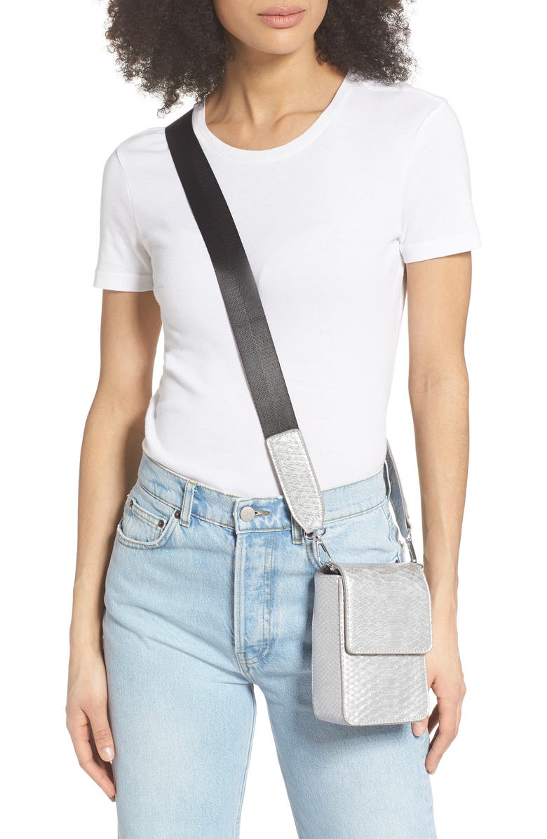 BP. Faux Leather Nylon Strap Crossbody Bag, Alternate, color,