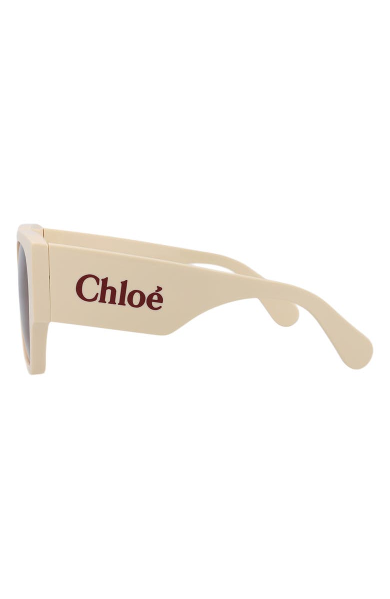 Chloé 53mm Square Sunglasses, Alternate, color, Ivory Ivory Red