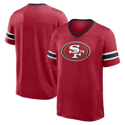 Men's Fanatics Scarlet San Francisco 49ers Hometown Premium Hashmark V-Neck T-Shirt