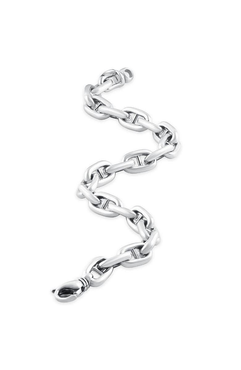 Bliss Diamond Men's Marine 33 Gram Solid Silver Bracelet 8.5", Alternate, color, 