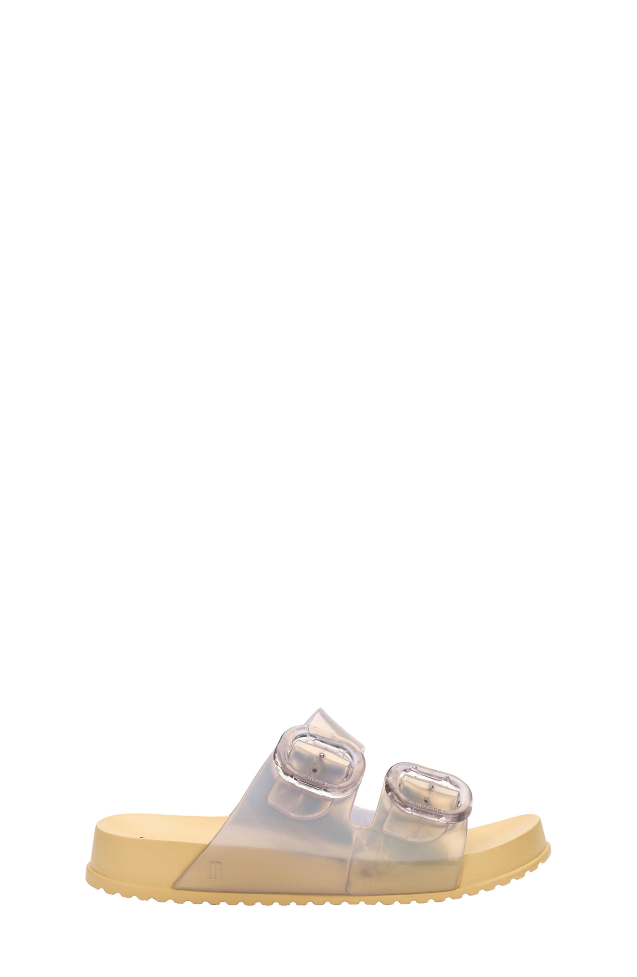 Mini Melissa Kids' Mini Cozy Slide Sandal, Alternate, color, Pearly Yellow