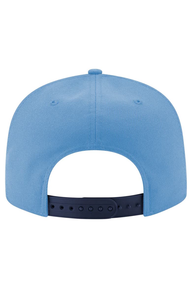 Men's New Era  Light Blue/Navy Tennessee Titans Primary Logo 9FIFTY Snapback Hat, Alternate, color, Light Blue