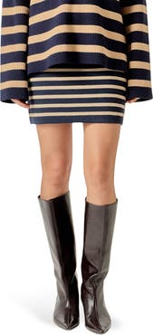 English Factory Stripe Miniskirt
