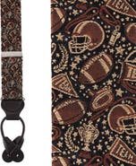 Trafalgar The Gridiron Silk Button End Suspenders