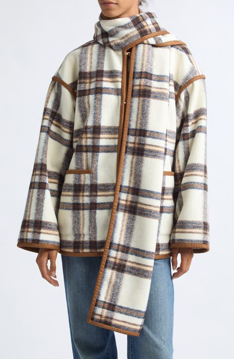 Greyson Plaid Scarf Jacket