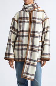 Toccin Greyson Plaid Scarf Jacket
