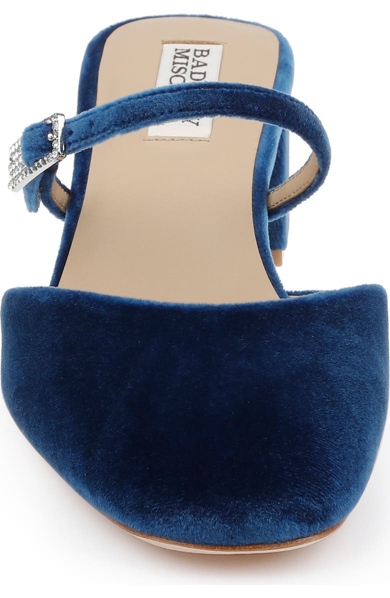 Badgley Mischka Collection Valarie Mary Jane Mule, Alternate, color, Blue Velvet