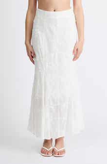 Bella 3D Floral Embroidered Maxi Skirt