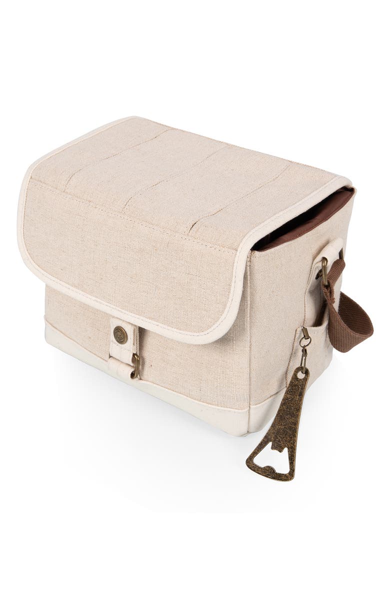 Picnic Time Beer Caddy Cooler Tote, Alternate, color, Beige