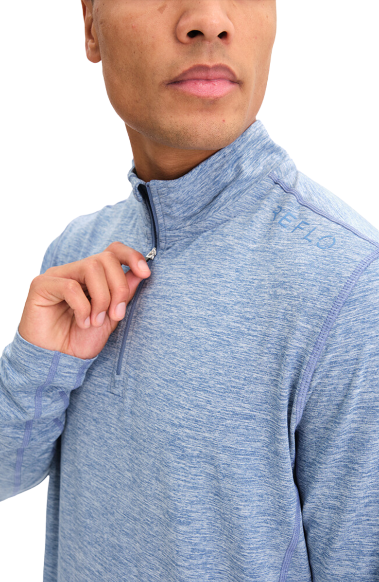 Reflo Purus Lightweight Quarter-Zip Midlayer, Alternate, color, Coronet Blue
