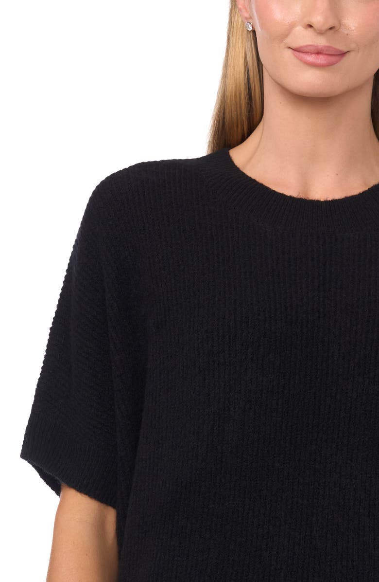 Halogen<sup>®</sup> Short Sleeve Sweater, Alternate, color, Rich Black