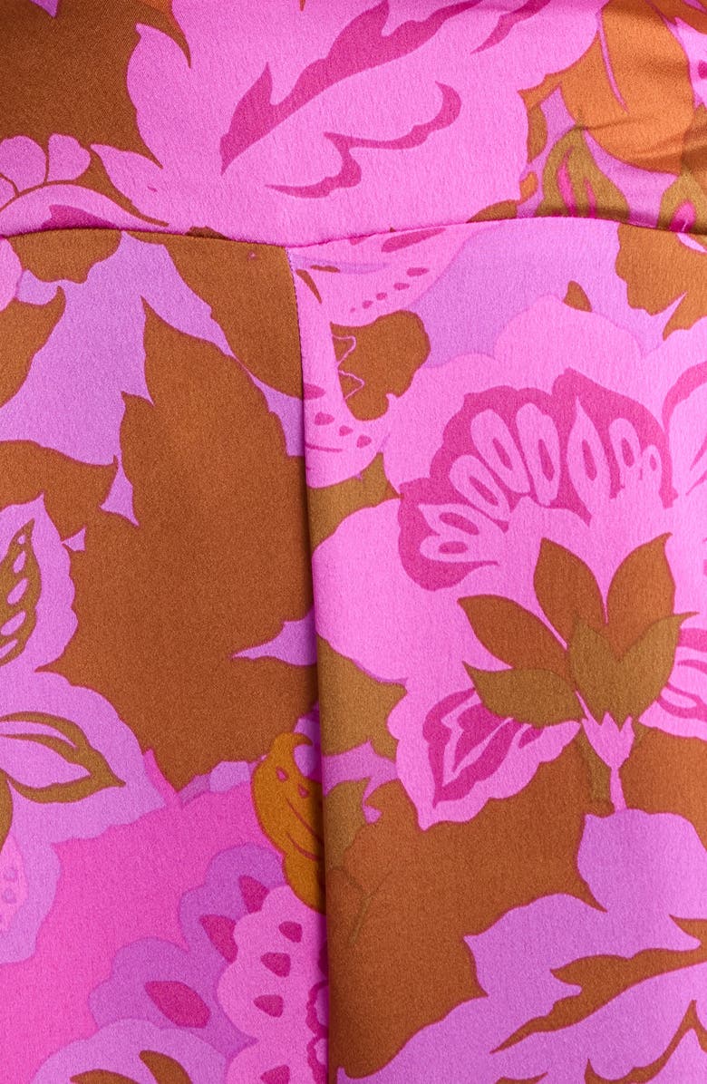 SUGARLIPS Lorian Floral Magic Moment Halter Jumpsuit, Alternate, color, Rust-Magenta