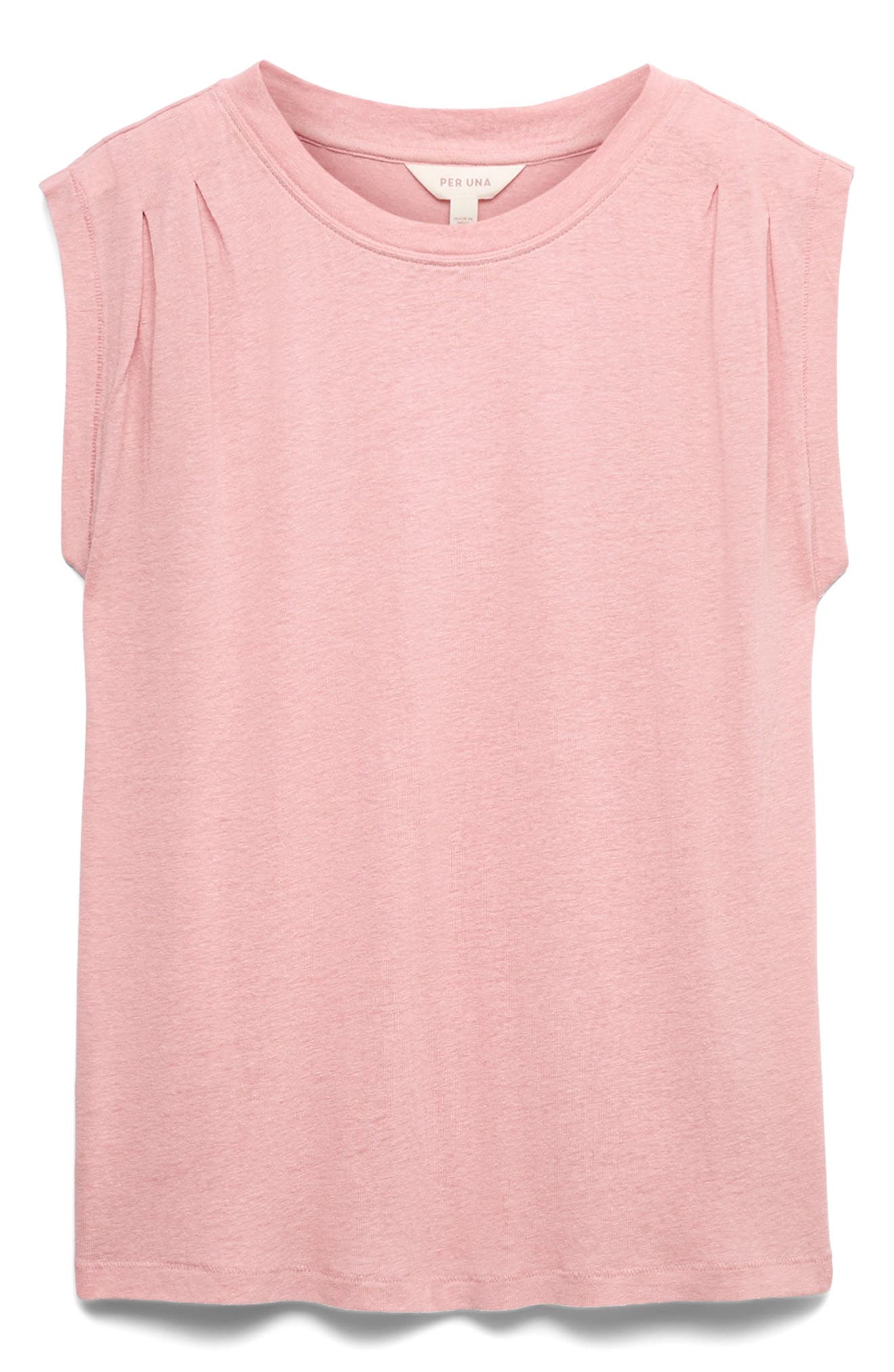 Per Una By M&s Pleat Shoulder Muscle Tee In Pink