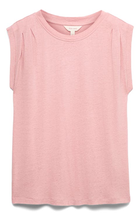 Pleat Shoulder Muscle Tee