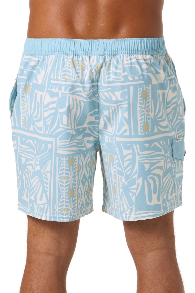 Hermosa Retro Swim Trunks, Alternate, color, CREAM