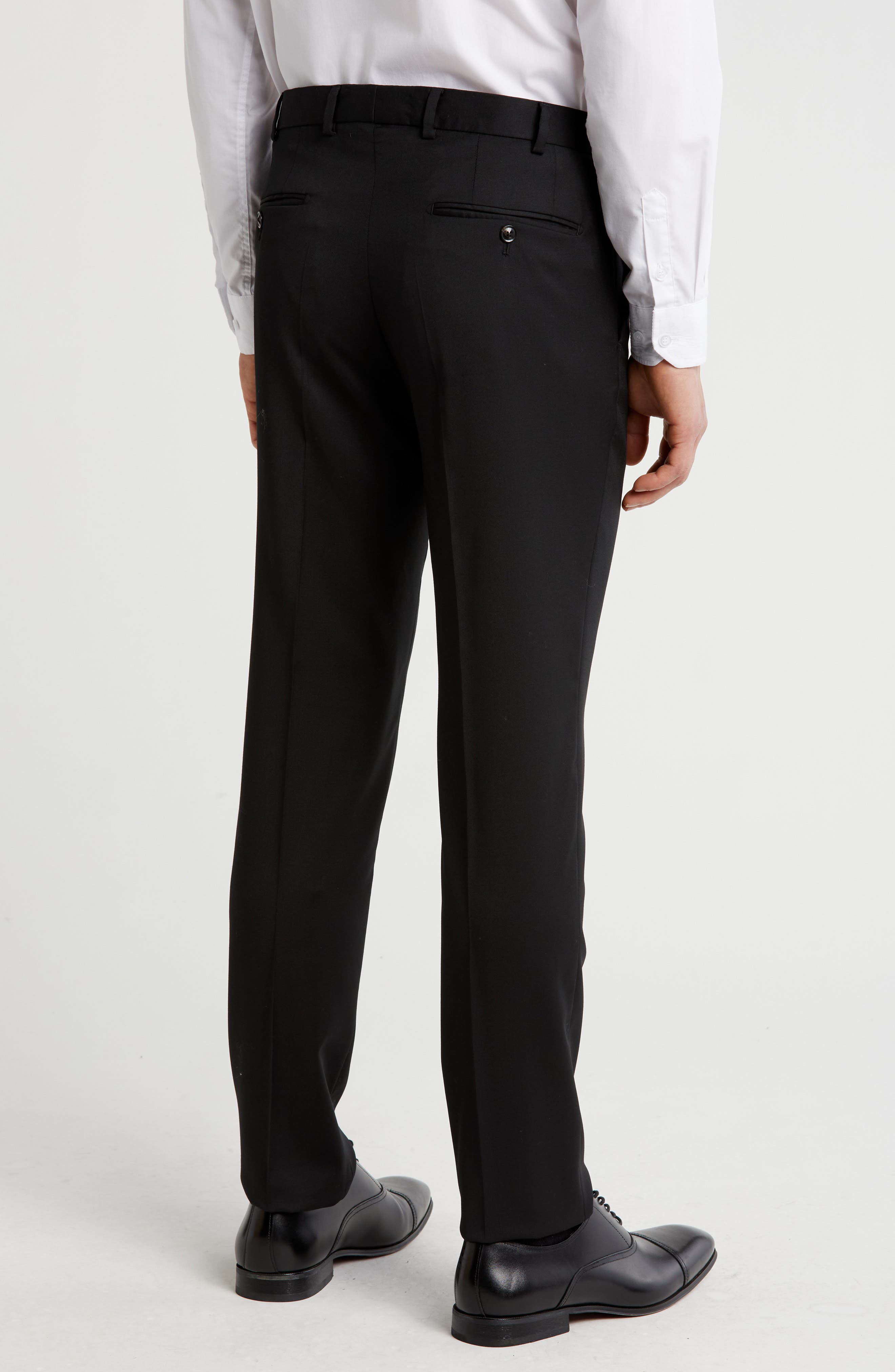 Flat Front Virgin Wool Dress Pants - image 2