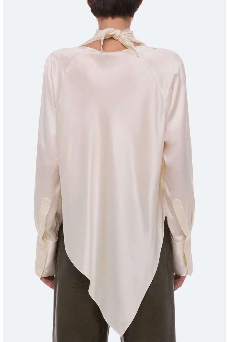Silk Cowl Neck Top, Alternate, color, IVORY