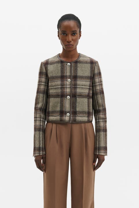 Ninette Tailored Wool Crop Jacket