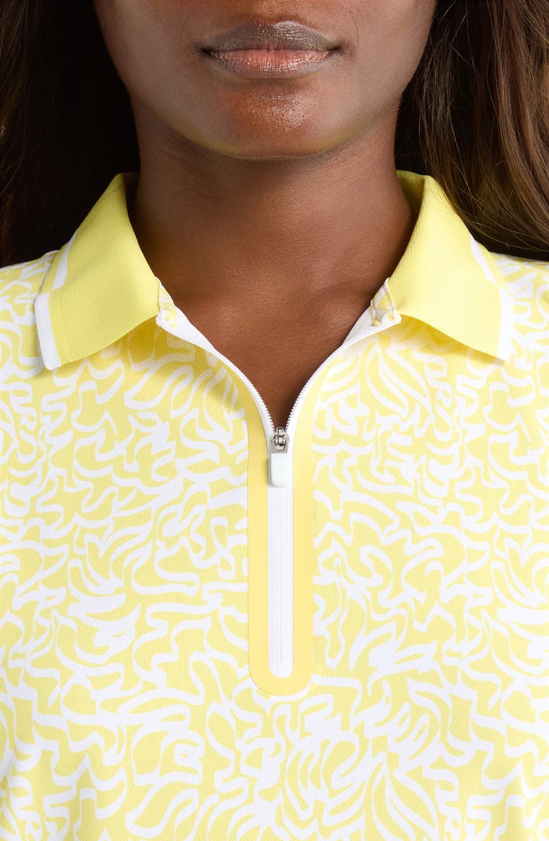G/FORE Scribble Tech Piqué Polo, Alternate, color, Canary