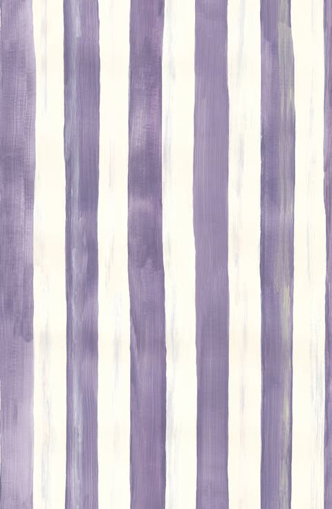 Violet Stripe Peel & Stick Wallpaper