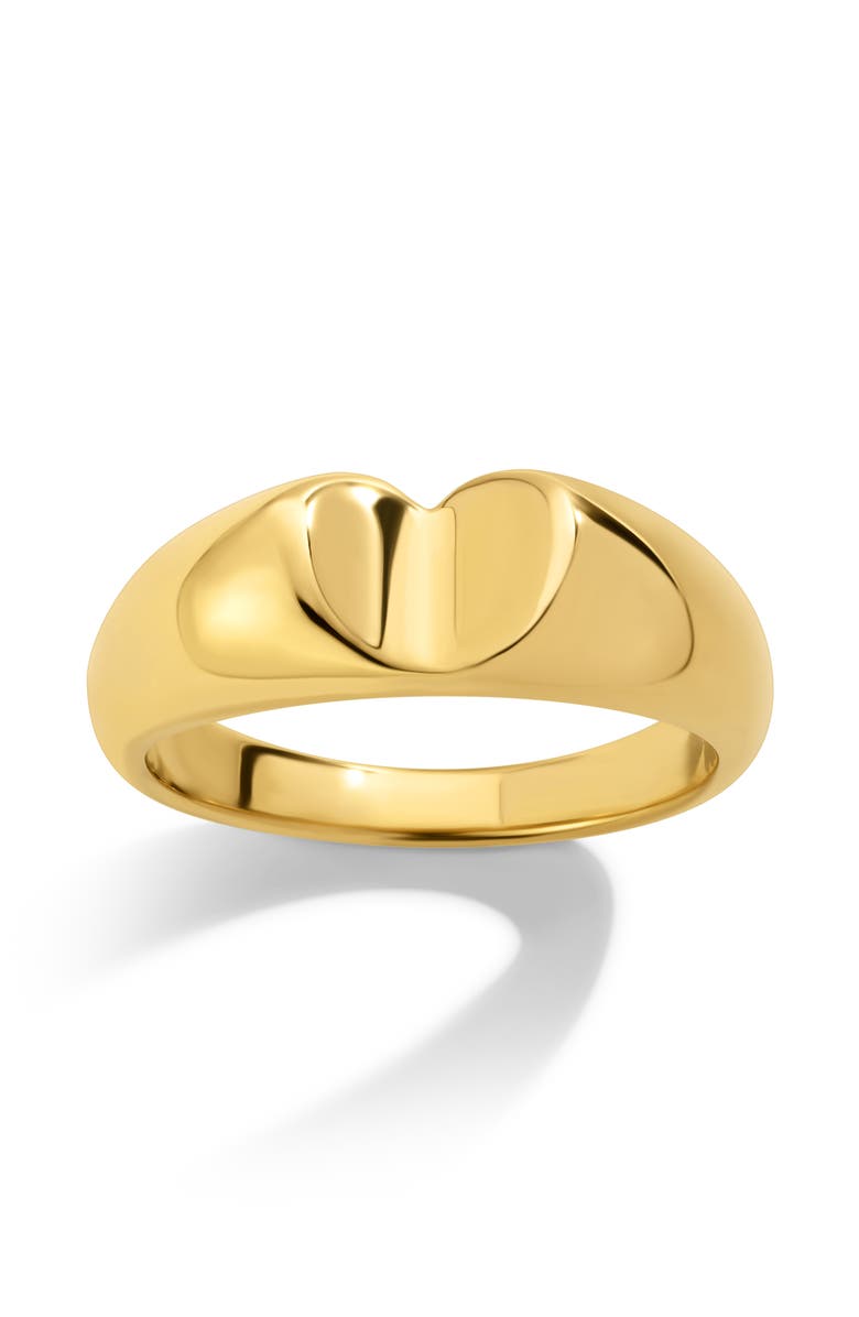 Mazin Jewels Heart Signet Ring, Main, color, Gold