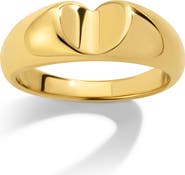 Mazin Jewels Heart Signet Ring
