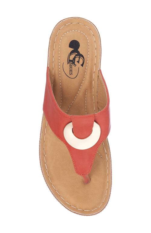 Gc Shoes Genelle Coral Wedge Sandals In Coral