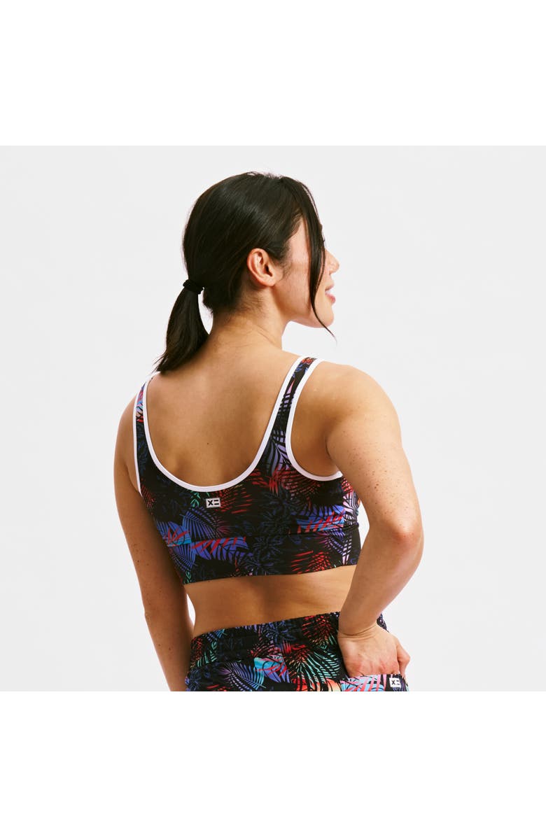 TomboyX Straight Up Longline Bikini Top, Alternate, color, Palm Dreams