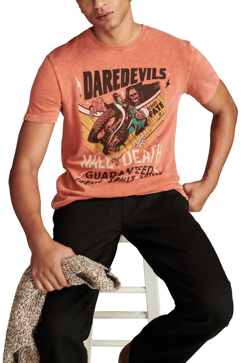 Wall of Death Cotton Graphic T-Shirt, Alternate, color, MECCA ORANGE