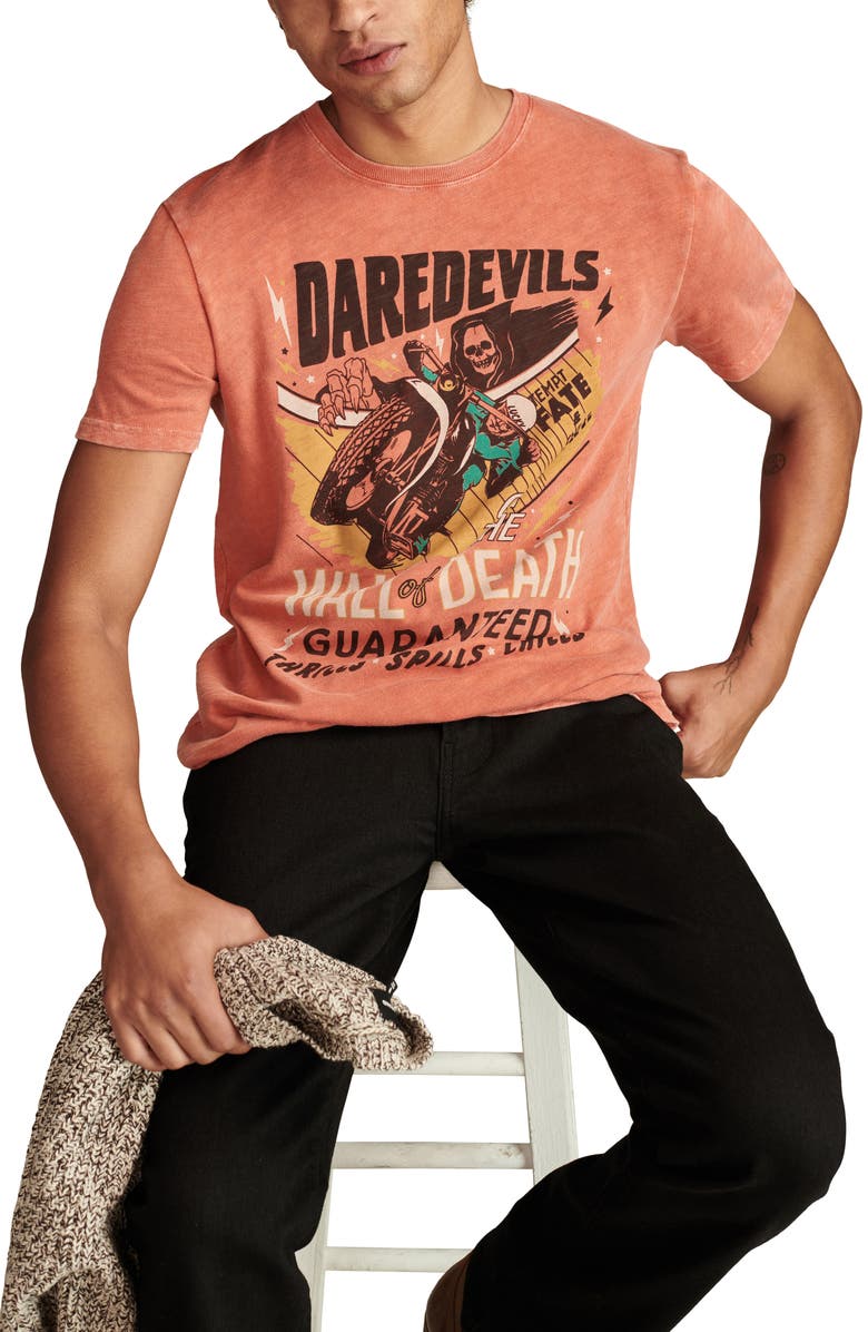 Lucky Brand Wall of Death Cotton Graphic T-Shirt, Alternate, color, 