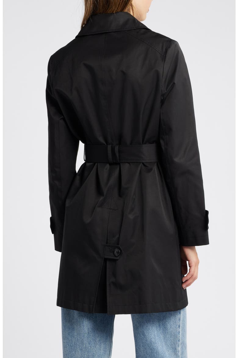 Trench Coat with Removable Hood, Alternate, color, BLACK