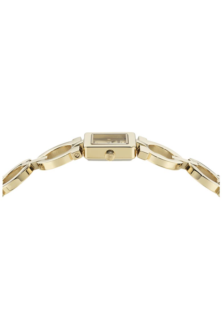 Double Gancini Square Bracelet Watch, 19mm x 19mm, Alternate, color, IP YELLOW GOLD