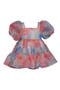 Kids' Organza Puff Sleeve Party Dress