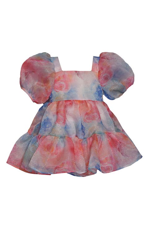 Kids' Organza Puff Sleeve Party Dress (Toddler & Little Kid)