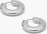 YOJ Sirso Maxi Chubby Hoop Earrings In Silver