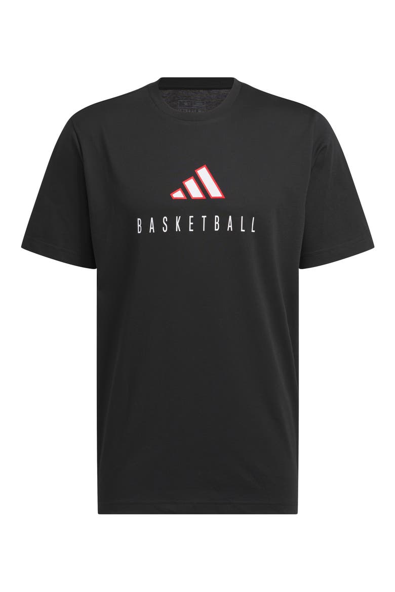 Worldwide Hoops Cotton Blend Graphic Tee, Alternate, color, BLACK