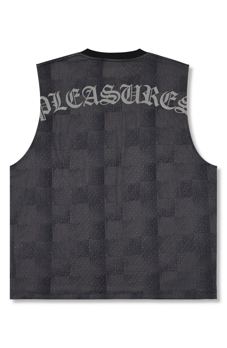 PLEASURES Neural Perforated Sleeveless Jersey Tank, Alternate, color, Black