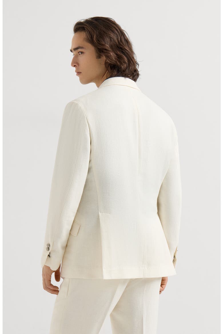 Hopsack deconstructed blazer, Alternate, color, Off-White