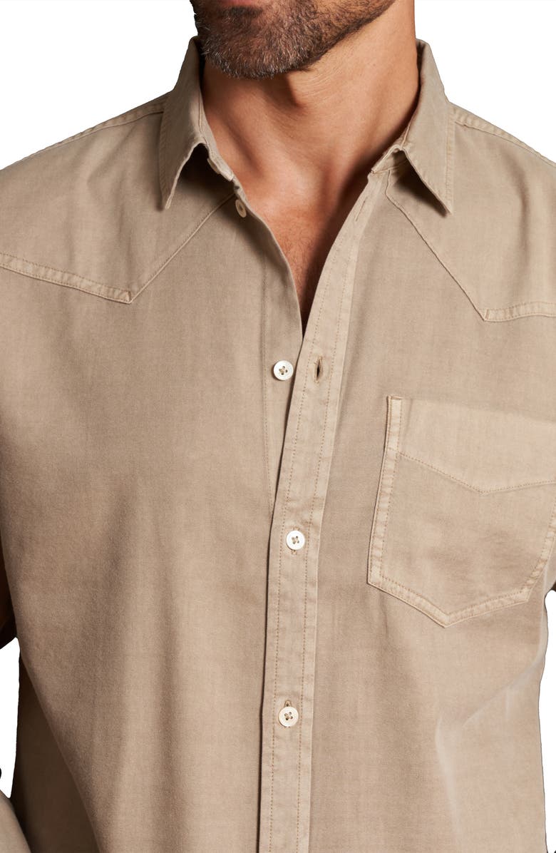 Rowan Ross Heritage Twill Button-Up Shirt, Alternate, color, Stone