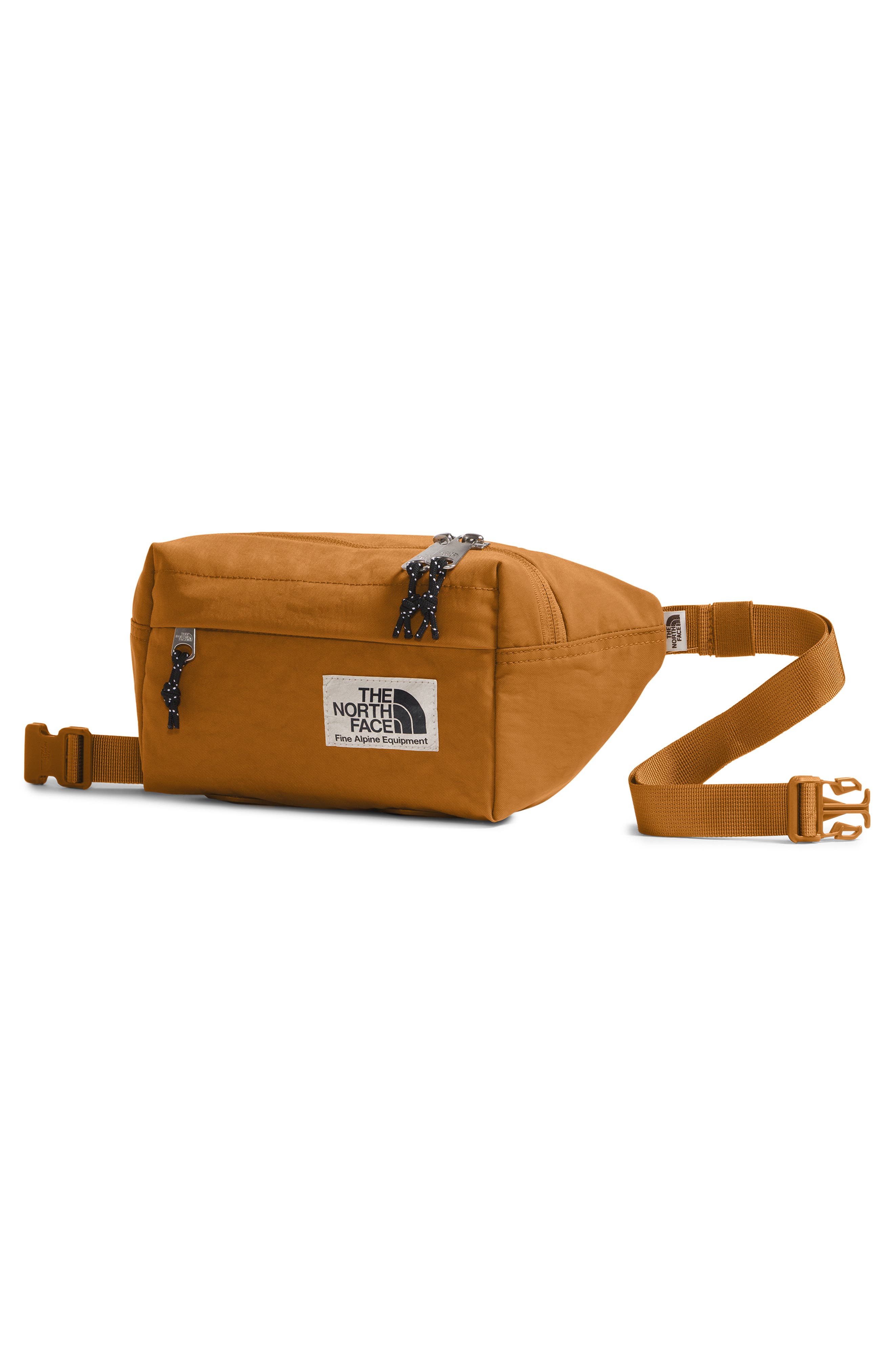The North Face Berkeley Lumbar Water Repellent Recycled Nylon Belt Bag, Alternate, color, Timber Tan Tnf Black