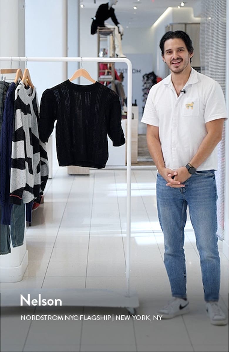 Noir Cashmere & Wool Short Sleeve Sweater, sales video thumbnail