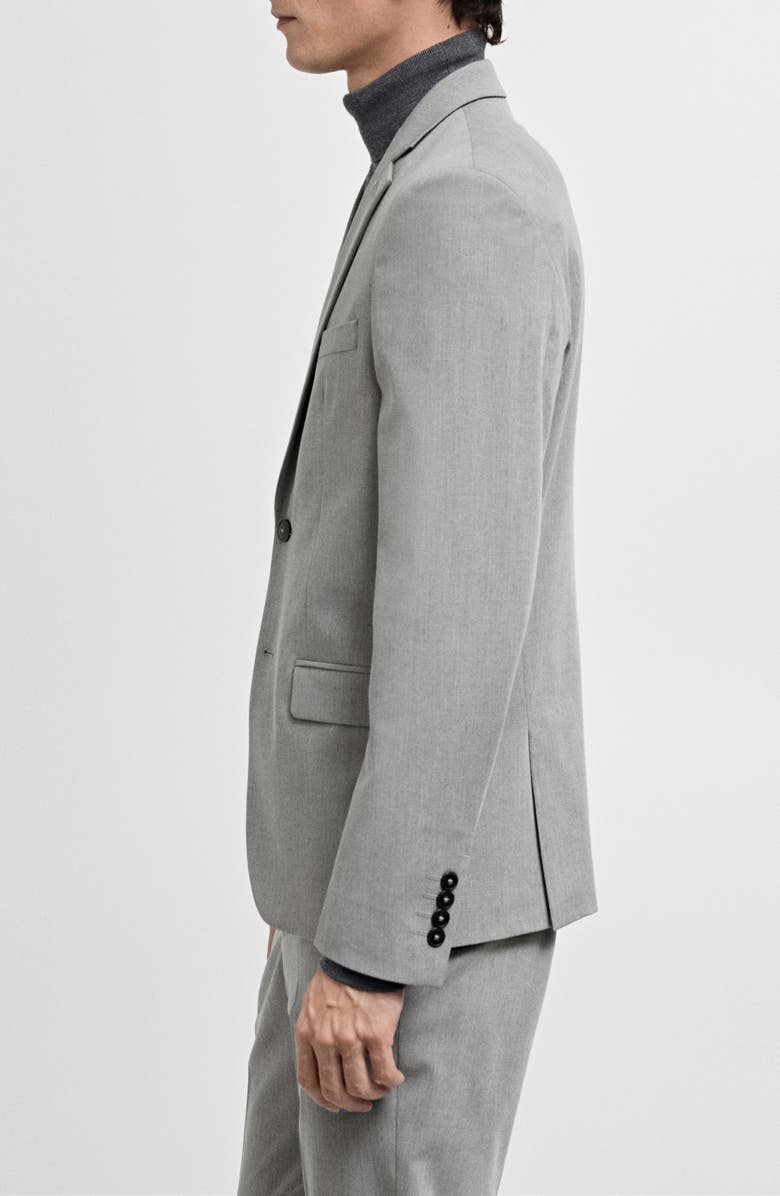 MANGO Slim Fit Suit Jacket, Alternate, color, Grey