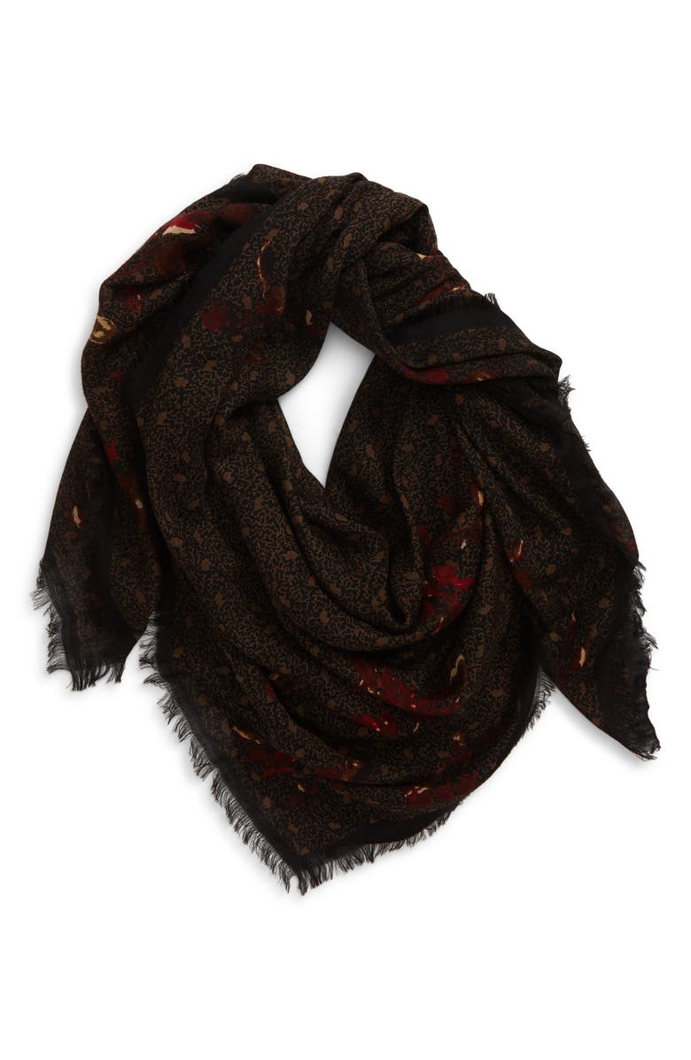 Treasure & Bond Print Wool Scarf, Alternate, color,